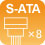Connector compliant with the S-ATA (Serial ATA) standard